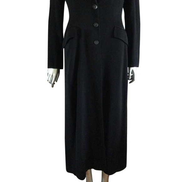 Vintage Alberta Ferretti Long Black Coat - Picture 3 of 7